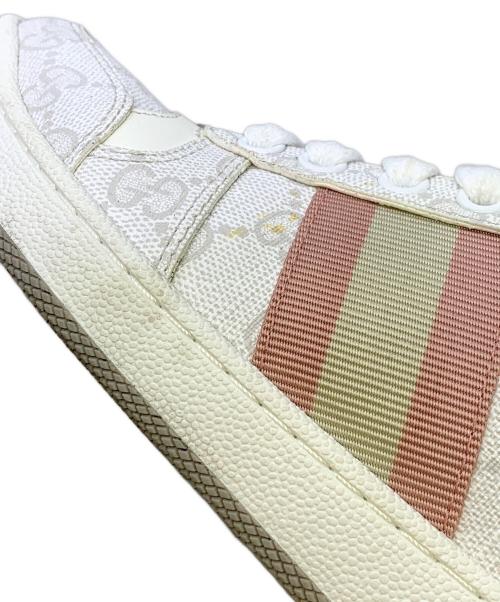 GUCCI（グッチ）GUCCI (グッチ) GUCCI　スクリーナー　ローカットスニーカー ホワイト サイズ:SIZE 35の古着・服飾アイテム