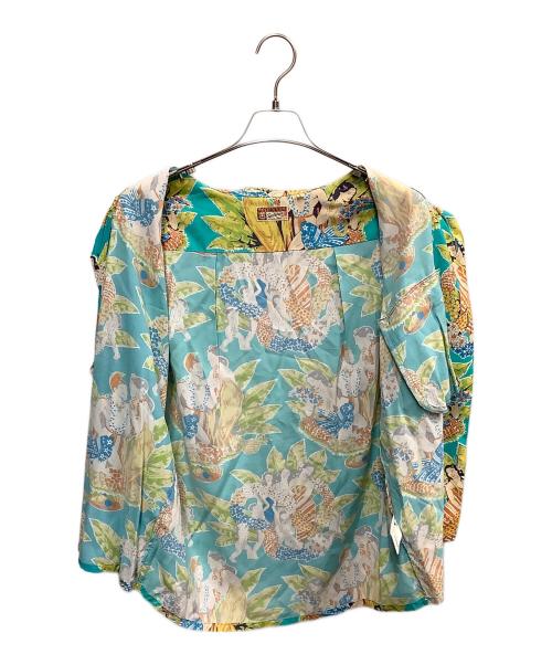 Sun Surf（サンサーフ）Sun Surf (サンサーフ) Sun Surf　ブルー　	polynesian　アロハシャツ ブルー サイズ:Lの古着・服飾アイテム