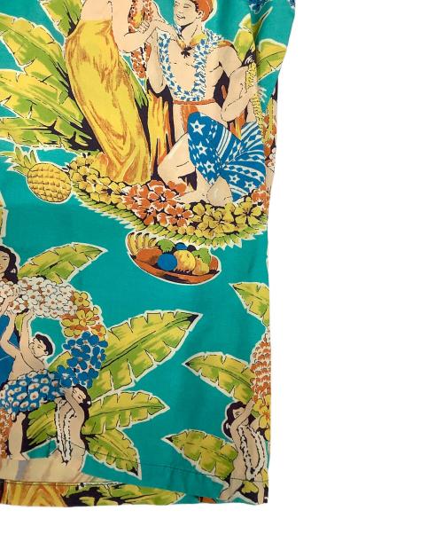 Sun Surf（サンサーフ）Sun Surf (サンサーフ) Sun Surf　ブルー　	polynesian　アロハシャツ ブルー サイズ:Lの古着・服飾アイテム