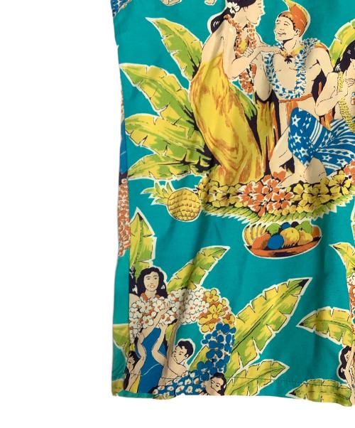 Sun Surf（サンサーフ）Sun Surf (サンサーフ) Sun Surf　ブルー　	polynesian　アロハシャツ ブルー サイズ:Lの古着・服飾アイテム