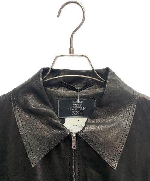 Thee Hysteric XXX（ジィ ヒステリックトリプルエックス）Thee Hysteric XXX (ジィ ヒステリックトリプルエックス) シングルライダースジャケット ブラック サイズ:SIZE Lの古着・服飾アイテム