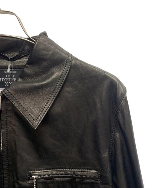 Thee Hysteric XXX（ジィ ヒステリックトリプルエックス）Thee Hysteric XXX (ジィ ヒステリックトリプルエックス) シングルライダースジャケット ブラック サイズ:SIZE Lの古着・服飾アイテム