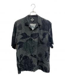 BUDSPOOL×Gakkin（バッズプール×ガッキン）の古着「BUDSPOOL×GAKKIN　廻り花 HAWAIIAN SHIRT　半袖シャツ」｜グレー