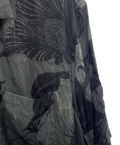 BUDSPOOL（バッズプール）BUDSPOOL (バッズプール) Gakkin (ガッキン) BUDSPOOL×GAKKIN　廻り花 HAWAIIAN SHIRT　半袖シャツ グレー サイズ:SIZE Lの古着・服飾アイテム