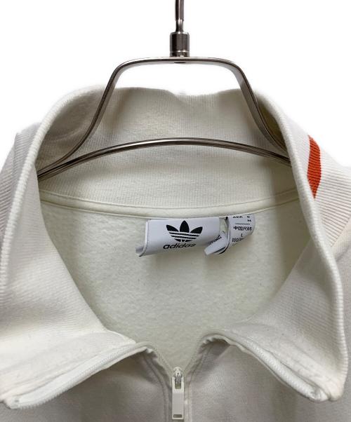 adidas（アディダス）adidas (アディダス) adidas　ホワイト　ハーフジップスウェット ホワイト サイズ:SIZE XLの古着・服飾アイテム