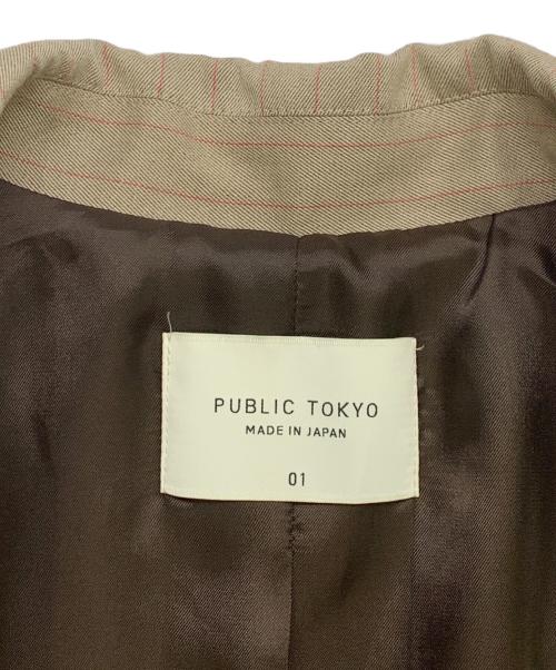 PUBLIC TOKYO（パブリックトウキョウ）PUBLIC TOKYO (パブリックトウキョウ) PUBLIC TOKYO　ベージュ　テーラードジャケット ベージュ サイズ:SIZE 1の古着・服飾アイテム