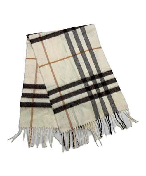 BURBERRY（バーバリー）BURBERRY (バーバリー) BURBERRY　ホワイト　ノバチェック　マフラー ホワイトの古着・服飾アイテム