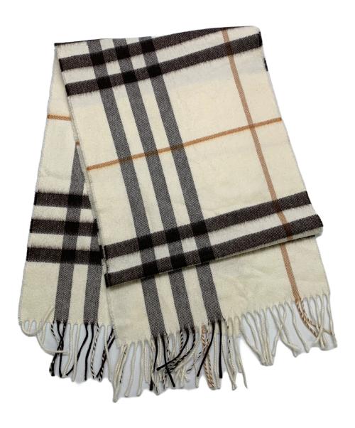 BURBERRY（バーバリー）BURBERRY (バーバリー) BURBERRY　ホワイト　ノバチェック　マフラー ホワイトの古着・服飾アイテム