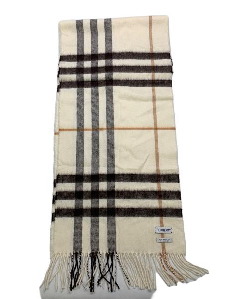 BURBERRY（バーバリー）BURBERRY (バーバリー) BURBERRY　ホワイト　ノバチェック　マフラー ホワイトの古着・服飾アイテム