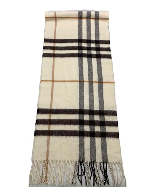 BURBERRY（バーバリー）BURBERRY (バーバリー) BURBERRY　ホワイト　ノバチェック　マフラー ホワイトの古着・服飾アイテム