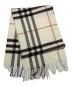 BURBERRY (バーバリー) BURBERRY　ホワイト　ノバチェック　マフラー ホワイト：10000円