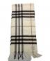 中古・古着 BURBERRY (バーバリー) BURBERRY　ホワイト　ノバチェック　マフラー ホワイト：10000円