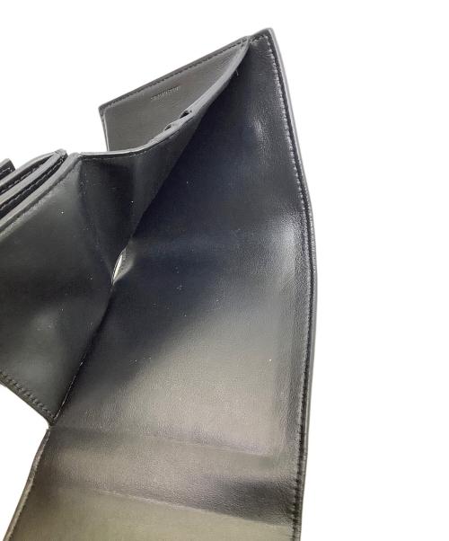CELINE（セリーヌ）CELINE (セリーヌ) CELINE　トリフォールドウォレット　コンパクトウォレット ブラックの古着・服飾アイテム