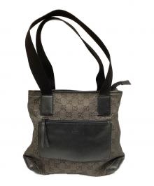 GUCCI（グッチ）の古着「GUCCI　ブラック×ベージュ　ハンドバッグ」｜ブラック×ベージュ
