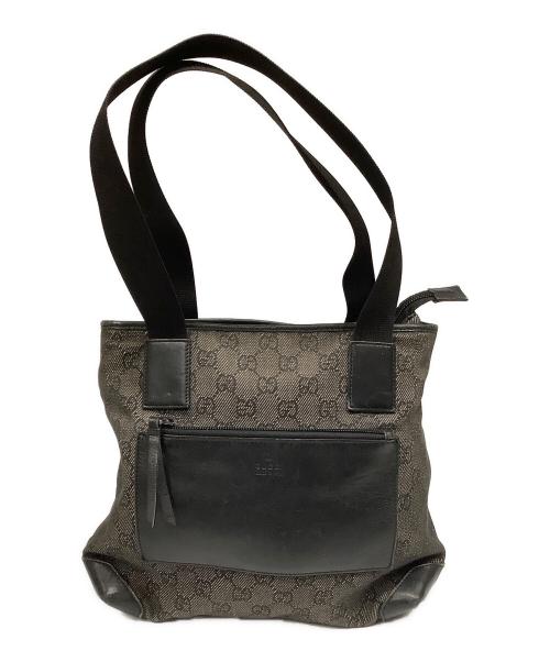 GUCCI（グッチ）GUCCI (グッチ) GUCCI　ブラック×ベージュ　ハンドバッグ ブラック×ベージュの古着・服飾アイテム