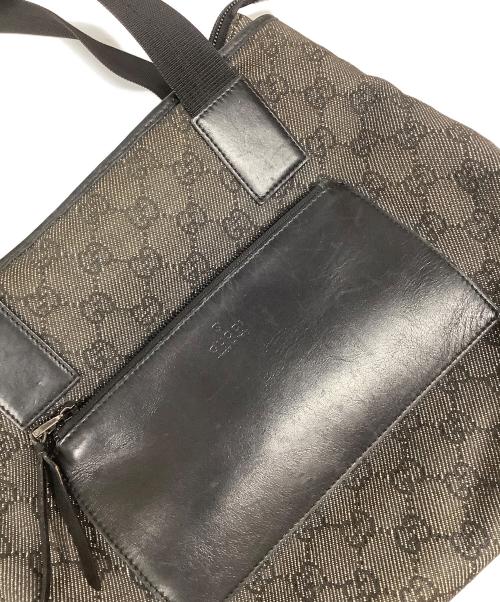 GUCCI（グッチ）GUCCI (グッチ) GUCCI　ブラック×ベージュ　ハンドバッグ ブラック×ベージュの古着・服飾アイテム