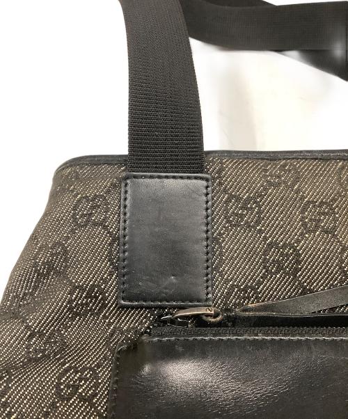 GUCCI（グッチ）GUCCI (グッチ) GUCCI　ブラック×ベージュ　ハンドバッグ ブラック×ベージュの古着・服飾アイテム