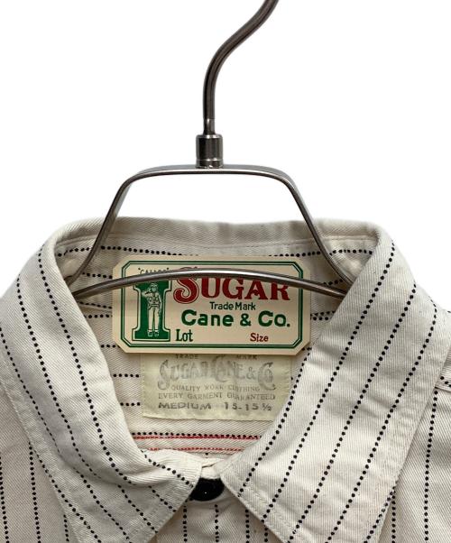 SUGAR CANE（シュガーケーン）SUGAR CANE (シュガーケーン) SUGAR CANE　アイボリー　FICTION ROMANCE 8.5oz. WHITE WABASH STRIPE WORK SHIRT　長袖シャツ アイボリー サイズ:SIZE Mの古着・服飾アイテム