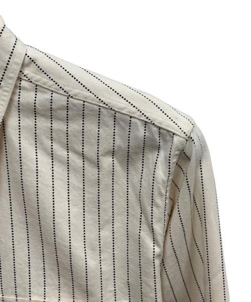SUGAR CANE（シュガーケーン）SUGAR CANE (シュガーケーン) SUGAR CANE　アイボリー　FICTION ROMANCE 8.5oz. WHITE WABASH STRIPE WORK SHIRT　長袖シャツ アイボリー サイズ:SIZE Mの古着・服飾アイテム