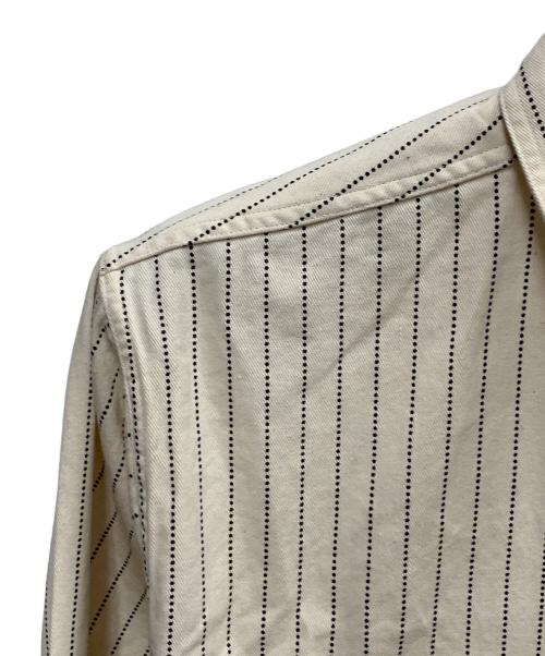 SUGAR CANE（シュガーケーン）SUGAR CANE (シュガーケーン) SUGAR CANE　アイボリー　FICTION ROMANCE 8.5oz. WHITE WABASH STRIPE WORK SHIRT　長袖シャツ アイボリー サイズ:SIZE Mの古着・服飾アイテム