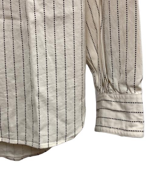 SUGAR CANE（シュガーケーン）SUGAR CANE (シュガーケーン) SUGAR CANE　アイボリー　FICTION ROMANCE 8.5oz. WHITE WABASH STRIPE WORK SHIRT　長袖シャツ アイボリー サイズ:SIZE Mの古着・服飾アイテム