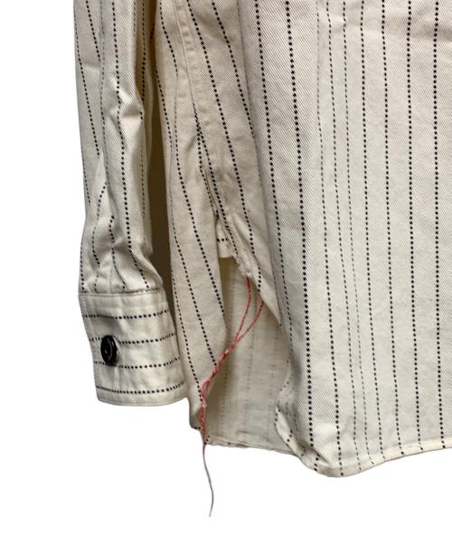 SUGAR CANE（シュガーケーン）SUGAR CANE (シュガーケーン) SUGAR CANE　アイボリー　FICTION ROMANCE 8.5oz. WHITE WABASH STRIPE WORK SHIRT　長袖シャツ アイボリー サイズ:SIZE Mの古着・服飾アイテム