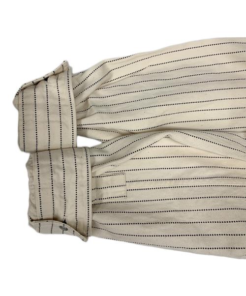 SUGAR CANE（シュガーケーン）SUGAR CANE (シュガーケーン) SUGAR CANE　アイボリー　FICTION ROMANCE 8.5oz. WHITE WABASH STRIPE WORK SHIRT　長袖シャツ アイボリー サイズ:SIZE Mの古着・服飾アイテム