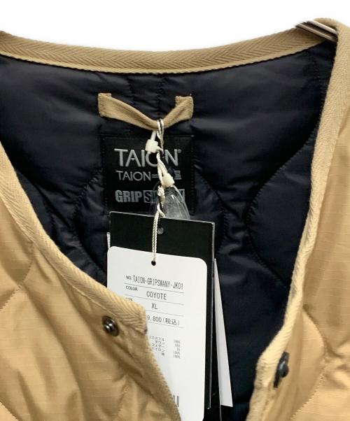 TAION（タイオン）TAION (タイオン) TAION　ベージュ　キルティングジャケット ベージュ サイズ:SIZE XLの古着・服飾アイテム