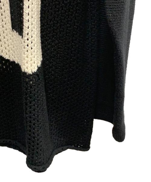 askyurself（アスクユアセルフ）askyurself (アスクユアセルフ) ASKYURSELF　ブラック　KNIT MESH LS JERSEY　厚手ニット ブラック サイズ:SIZE Mの古着・服飾アイテム