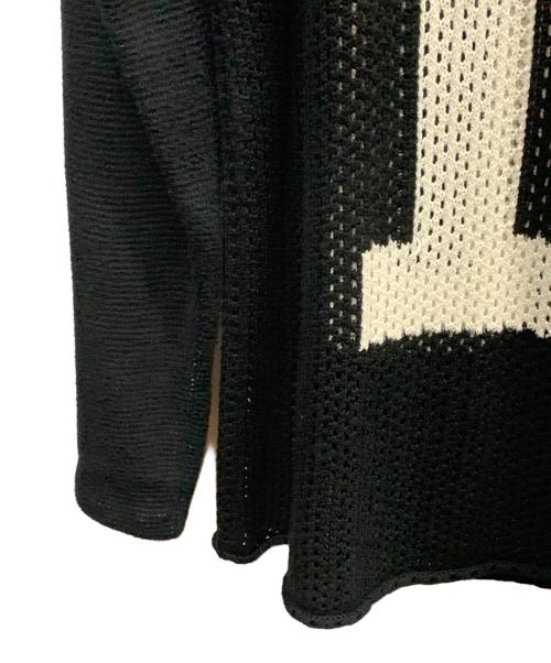 askyurself（アスクユアセルフ）askyurself (アスクユアセルフ) ASKYURSELF　ブラック　KNIT MESH LS JERSEY　厚手ニット ブラック サイズ:SIZE Mの古着・服飾アイテム