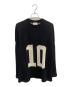 askyurself（アスクユアセルフ）の古着「ASKYURSELF　ブラック　KNIT MESH LS JERSEY　厚手ニット」｜ブラック