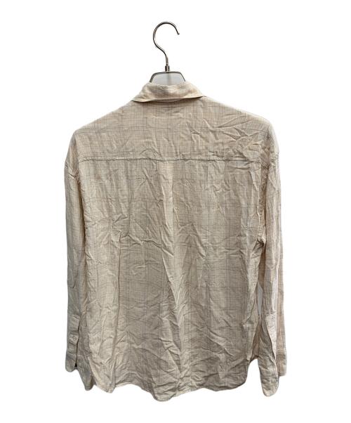 HOPE（ホープ）HOPE (ホープ) HOPE　ベージュ　ROOM SHIRT AIRY VANILLA CHECK　長袖シャツ ベージュ サイズ:SIZE 40の古着・服飾アイテム