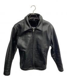 Schott（ショット）の古着「Schott　ブラック　レザーライダースジャケット」｜ブラック