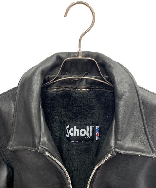 Schott（ショット）Schott (ショット) Schott　ブラック　レザーライダースジャケット ブラック サイズ:SIZE 38の古着・服飾アイテム