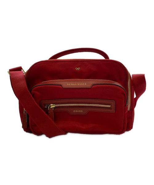 ANYA HINDMARCH（アニヤ・ハインドマーチ）ANYA HINDMARCH (アニヤ・ハインドマーチ) ANYA HINDMARCH　レッド　ショルダーバッグ レッドの古着・服飾アイテム