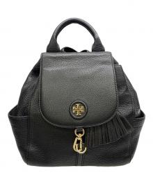 TORY BURCH（トリーバーチ）の古着「TORY BURCH　ブラック　リュック」｜ブラック