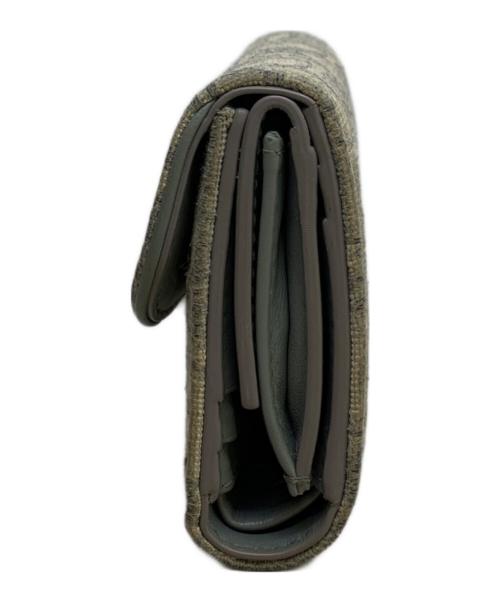 Christian Dior（クリスチャン ディオール）Christian Dior (クリスチャン ディオール) オブリーク　Saddle　コンパクトウォレット グレーの古着・服飾アイテム