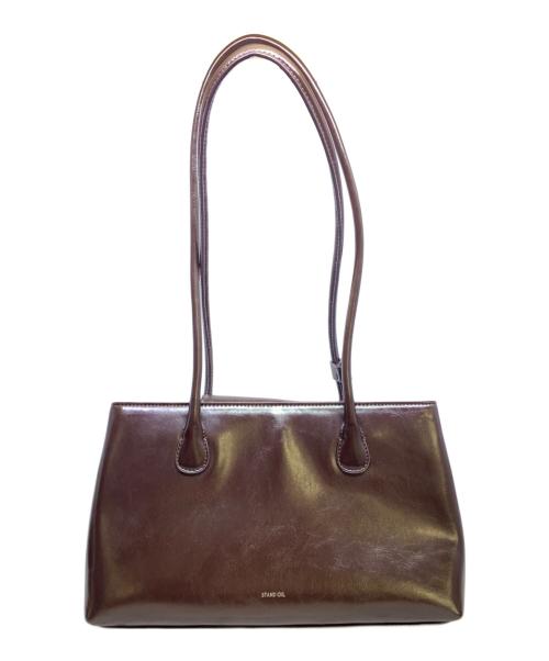 STAND OIL（スタンドオイル）STAND OIL (スタンドオイル) Square Low Bag　ワンショルダーバッグ ブラウンの古着・服飾アイテム