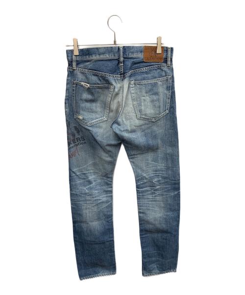 Hysteric Glamour（ヒステリックグラマー）Hysteric Glamour (ヒステリックグラマー) Hysteric Glamour　日本製 ボタンフライ　プリントスタッズデニムパンツ サイズ:SIZE 71cm (W28)の古着・服飾アイテム