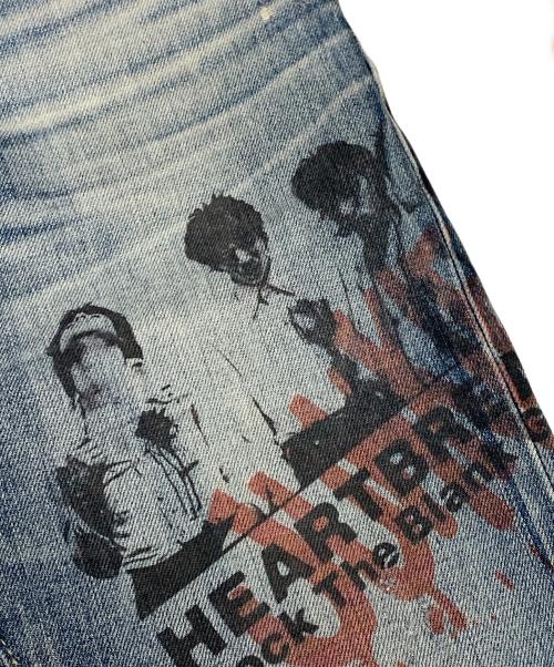 Hysteric Glamour（ヒステリックグラマー）Hysteric Glamour (ヒステリックグラマー) Hysteric Glamour　日本製 ボタンフライ　プリントスタッズデニムパンツ サイズ:SIZE 71cm (W28)の古着・服飾アイテム
