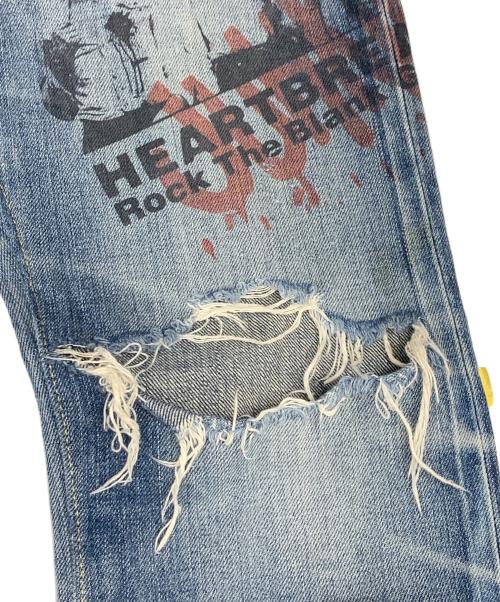 Hysteric Glamour（ヒステリックグラマー）Hysteric Glamour (ヒステリックグラマー) Hysteric Glamour　日本製 ボタンフライ　プリントスタッズデニムパンツ サイズ:SIZE 71cm (W28)の古着・服飾アイテム