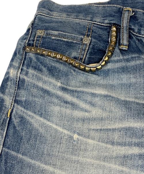 Hysteric Glamour（ヒステリックグラマー）Hysteric Glamour (ヒステリックグラマー) Hysteric Glamour　日本製 ボタンフライ　プリントスタッズデニムパンツ サイズ:SIZE 71cm (W28)の古着・服飾アイテム