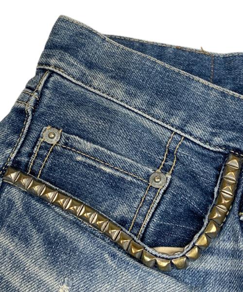 Hysteric Glamour（ヒステリックグラマー）Hysteric Glamour (ヒステリックグラマー) Hysteric Glamour　日本製 ボタンフライ　プリントスタッズデニムパンツ サイズ:SIZE 71cm (W28)の古着・服飾アイテム