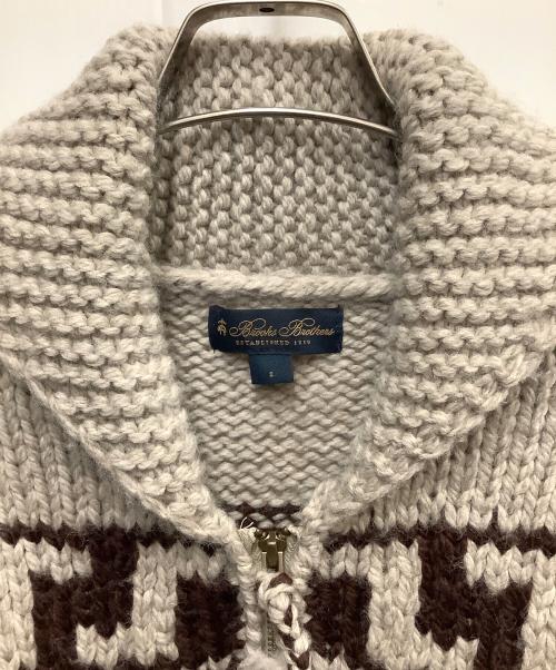 BROOKS BROTHERS（ブルックスブラザーズ）BROOKS BROTHERS (ブルックスブラザーズ) BROOKS BROTHERS　グレー×ブラウン　ダブルフェイス ガンクラブチェック ウォーキングコート グレー×ブラウン サイズ:SIZE Mの古着・服飾アイテム