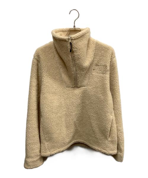 BROOKS BROTHERS（ブルックスブラザーズ）BROOKS BROTHERS (ブルックスブラザーズ) BROOKS BROTHERS　アイボリー　	フリース ハーフジップ モックネックプルオーバー アイボリー サイズ:SIZE Mの古着・服飾アイテム