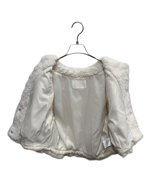 BALLSEY（ボールジィ）BALLSEY (ボールジィ) Ballsey　ホワイト　ランダムファー ショートベスト ホワイト サイズ:SIZE 36の古着・服飾アイテム
