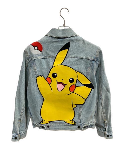 LEVI'S×PoKeMoN（リーバイス × ポケモン）LEVI'S×PoKeMoN (リーバイス × ポケモン) LEVI'S×POKEMON　スカイブルー　デニムジャケット スカイブルー サイズ:SIZE XSの古着・服飾アイテム