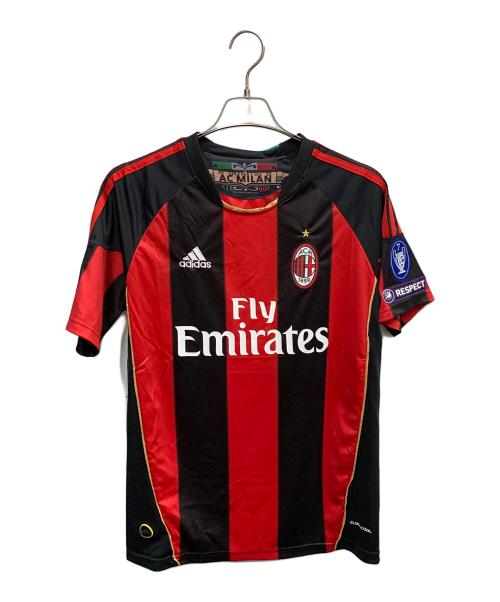 adidas（アディダス）adidas (アディダス) adidas　	イブラヒモビッチ　ACミラン 10/11シーズン　サッカーウェア(トップス) レッド×ブラック サイズ:SIZE Mの古着・服飾アイテム