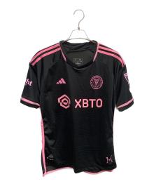 adidas×AUTHENTIC（アディダス×オーセンティック）の古着「インテルマイアミ 22/23シーズン　メッシ　サッカーウェア(トップス)」｜ピンク×ブラック