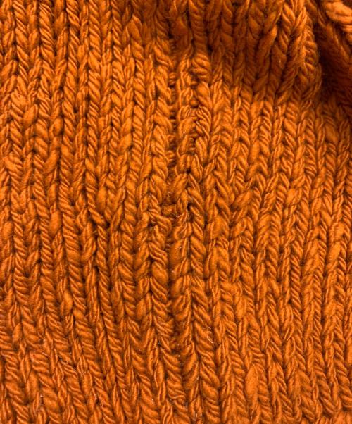 HERMES（エルメス）HERMES (エルメス) HERMES　厚手ニット オレンジ サイズ:Sの古着・服飾アイテム
